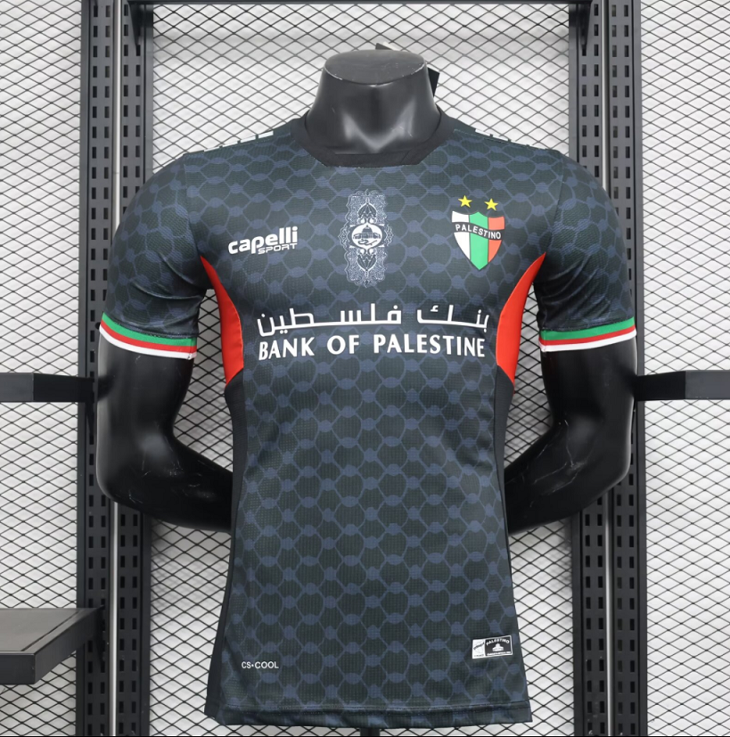 AAA Quality Palestino 24/25 Away Black Soccer Jersey(Player)